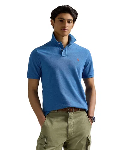 Polo Ralph Lauren Cotton Mesh Classic Fit Polo Shirt In Blue