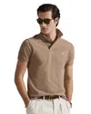 Polo Ralph Lauren Cotton Mesh Classic Fit Polo Shirt In Brown