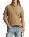 Polo Ralph Lauren Two-button Cotton Polo With Logo In Luxury Tan
