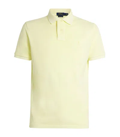 Polo Ralph Lauren Cotton Mesh Custom-fit Polo Shirt In Yellow