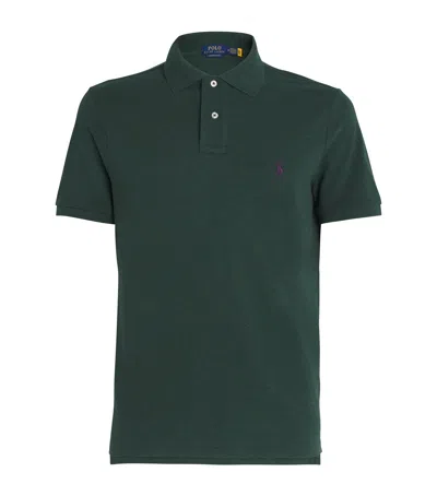 Polo Ralph Lauren Cotton Mesh Custom Fit Polo Shirt In Green