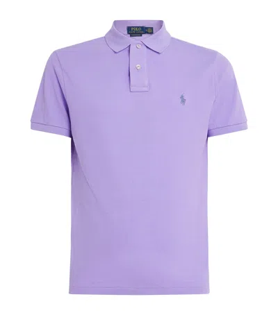 Polo Ralph Lauren Cotton Mesh Custom-fit Polo Shirt In Purple
