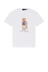 Polo Ralph Lauren White Polo Bear T-shirt Custom Slim-fit In White