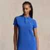 Polo Ralph Lauren Cotton Mesh Polo Dress In Blue