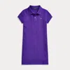 Polo Ralph Lauren Kids' Cotton Mesh Polo Dress In Chalet Purple
