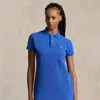 Polo Ralph Lauren Cotton Mesh Polo Dress In New Iris Blue