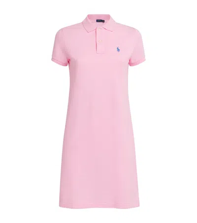 Polo Ralph Lauren Cotton Mesh Polo Dress In Pink