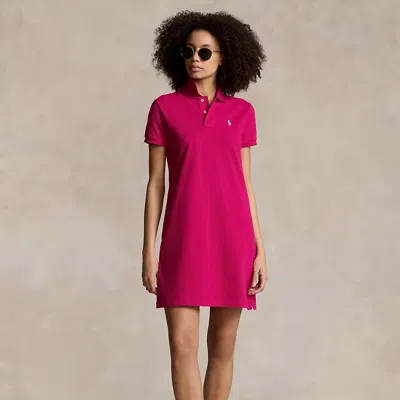 Polo Ralph Lauren Cotton Mesh Polo Dress In Pink Sky