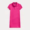 Polo Ralph Lauren Kids' Cotton Mesh Polo Dress In Pink Sky
