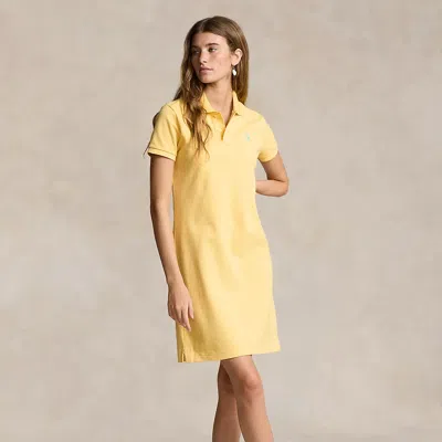 Polo Ralph Lauren Cotton Mesh Polo Dress In Yellow