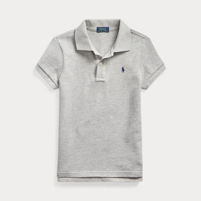 Polo Ralph Lauren Kids' Cotton Mesh Polo Shirt In Andover Heather