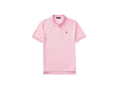 Polo Ralph Lauren Cotton Mesh Polo Shirt (big Kids) Boy's Short Sleeve Knit Carmel Pink : Xl (18-20 Big Kid), Cotton/m