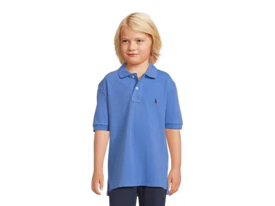 Polo Ralph Lauren Cotton Mesh Polo Shirt (big Kids) Boy's Short Sleeve Knit Scottsdale Blue : Xl (18-20 Big Kid), Cott