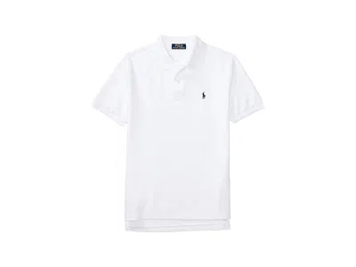 Polo Ralph Lauren Cotton Mesh Polo Shirt (big Kids) Boy's Short Sleeve Knit White : Xl (18-20 Big Kid), Cotton/mesh