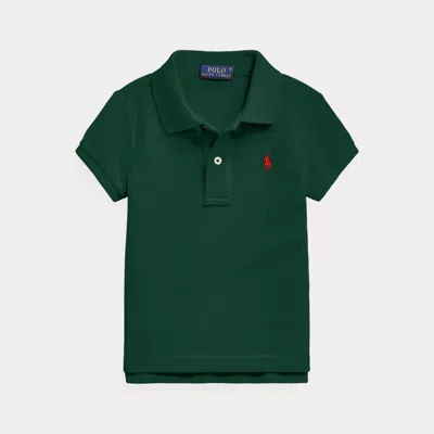 Polo Ralph Lauren Kids' Cotton Mesh Polo Shirt In College Green Heather