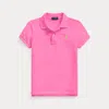 Polo Ralph Lauren Kids' Cotton Mesh Polo Shirt In Dalia Pink