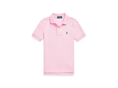 Polo Ralph Lauren Cotton Mesh Polo Shirt (little Kids) Boy's Short Sleeve Knit Carmel Pink : 7 Little Kid, Mesh/cotton