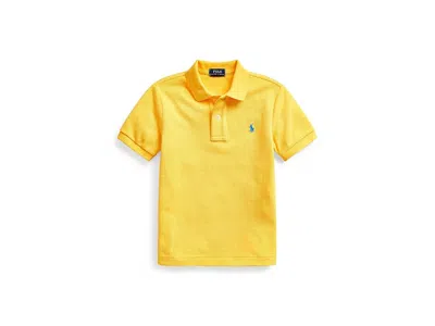 Polo Ralph Lauren Cotton Mesh Polo Shirt (little Kids) Boy's Short Sleeve Knit Yellowfin : 5 Little Kid