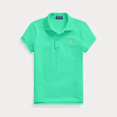Polo Ralph Lauren Kids' Cotton Mesh Polo Shirt In Sunset Green