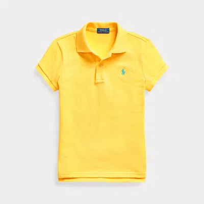 Polo Ralph Lauren Kids' Cotton Mesh Polo Shirt In Yellowfin
