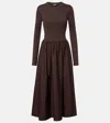 Polo Ralph Lauren Cotton Midi Dress In Brown