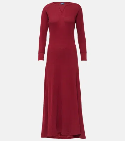 Polo Ralph Lauren Cotton Midi Dress In Red