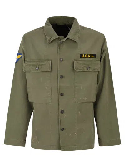 Polo Ralph Lauren Cotton Military-inspired Overshirt Jacket In Green