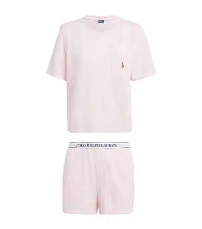 Polo Ralph Lauren Cotton-modal Logo Pyjama Set In Pink