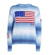 Polo Ralph Lauren Cotton Ombré Flag Sweater In Blue