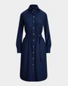Polo Ralph Lauren Shirt Dress In Summer Navy