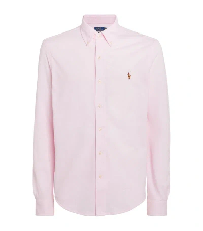 Polo Ralph Lauren Cotton Oxford Mesh Shirt In Pink