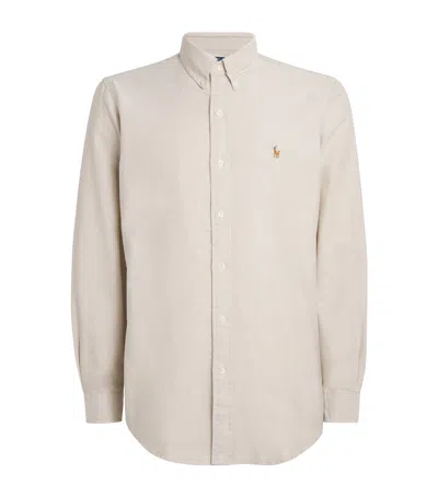 Polo Ralph Lauren Cotton Oxford Shirt In Neutral