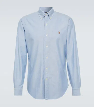Polo Ralph Lauren Button Down Collar Shirt In Blue