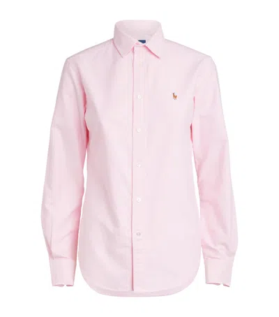 Polo Ralph Lauren Light Pink Button-up Shirt With Subtle Embroidered Logo