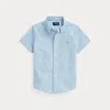 Polo Ralph Lauren Toddler And Little Boys Cotton Oxford Short-sleeve Shirt In Blue