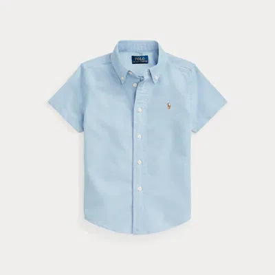 Polo Ralph Lauren Kids' Toddler And Little Boys Cotton Oxford Short-sleeve Shirt In Bsr Blue