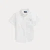 Polo Ralph Lauren Toddler And Little Boys Cotton Oxford Short-sleeve Shirt In White