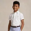 Polo Ralph Lauren Kids' Cotton Oxford Short-sleeve Shirt In White