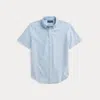 Polo Ralph Lauren Cotton Oxford Short-sleeve Uniform Shirt In Blue