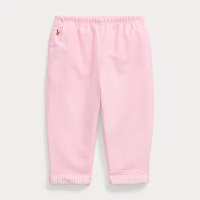 Polo Ralph Lauren Babies' Cotton Oxford Slouchy Pant In Bath Pink