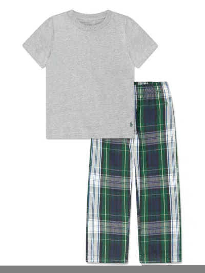 Polo Ralph Lauren Kids' Cotton Pajamas In Grey