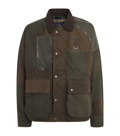 Polo Ralph Lauren Cotton Patchwork Oilcloth Jacket In Green