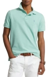 Polo Ralph Lauren Custom Slim Fit Printed Mesh Polo Shirt In Celadon