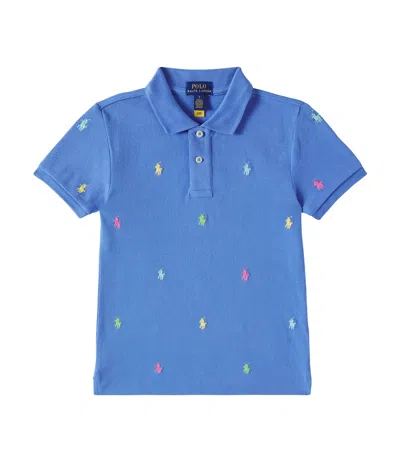 Polo Ralph Lauren Kids' Cotton Piqué Polo Shirt In Blau