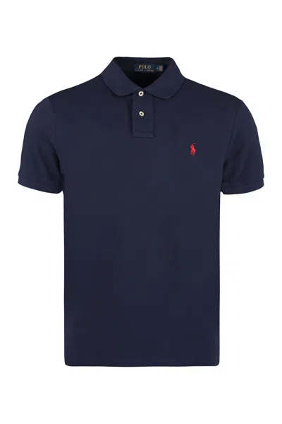 Polo Ralph Lauren Cotton Mesh Classic Fit Polo Shirt In Blue