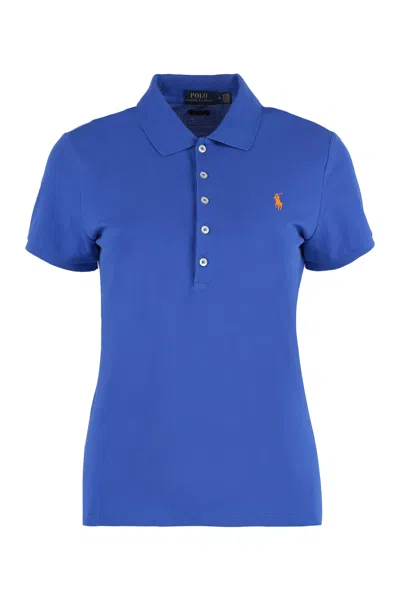 Polo Ralph Lauren Cotton-piqué Polo Shirt In Blue