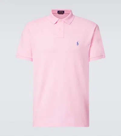 Polo Ralph Lauren Embroidered Cotton Polo Shirt In Light Pink