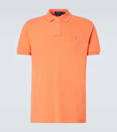 Polo Ralph Lauren Short Sleeves Knit Classic Logo Polo Shirt In Orange