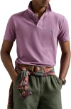 Polo Ralph Lauren Custom Slim Fit Mesh Polo Shirt In Light Purple