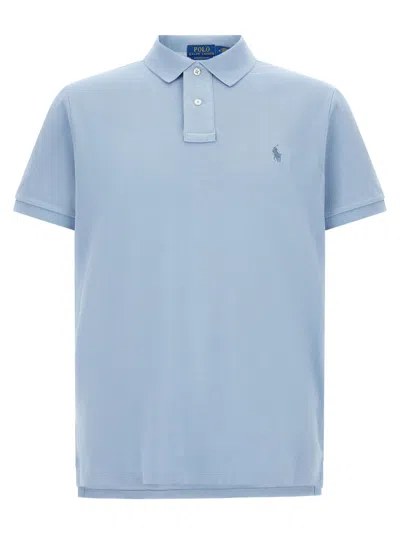 Polo Ralph Lauren Cotton Piqué Pony Polo In Light Blue
